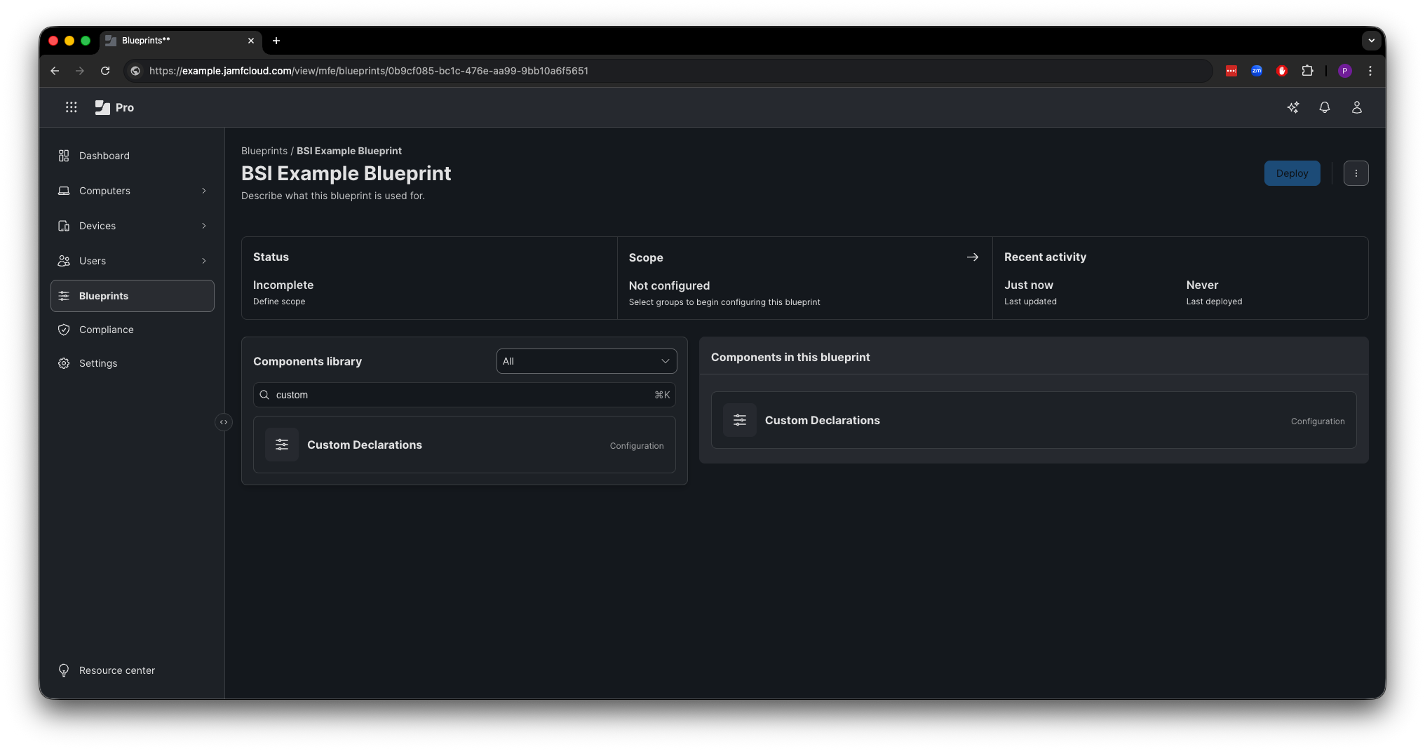Image showing the Blueprint is ready for deployment